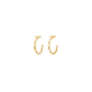 Unode50 hoop gold earrings